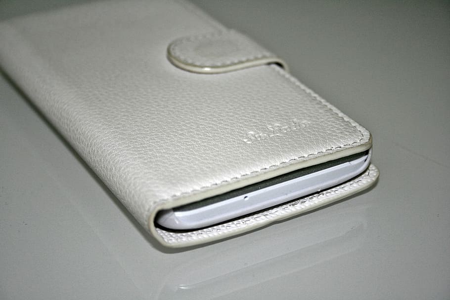 handytasche, case, purse, bags, sleeve, white, leather, close-up HD wallpaper