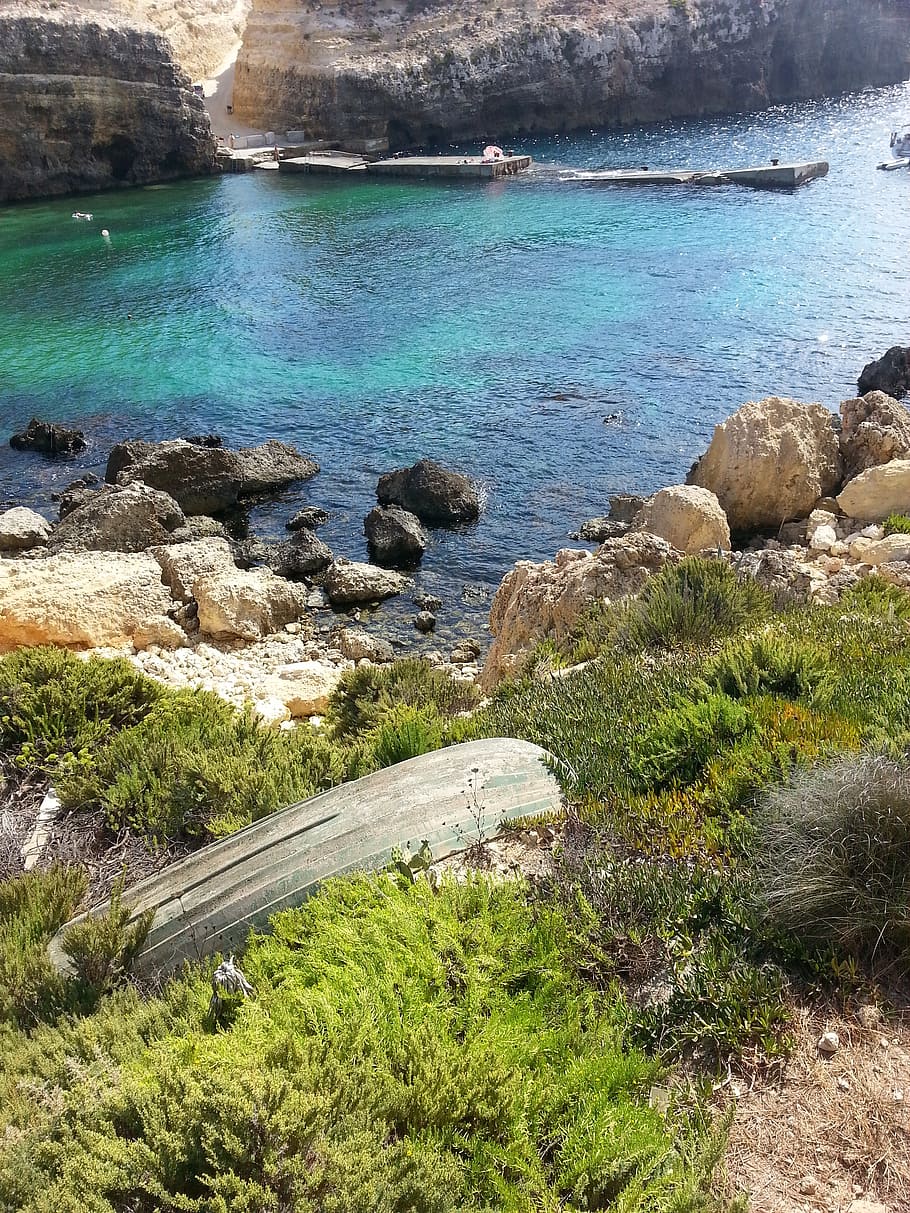 malta, summer, sea, water, beauty in nature, rock, rock - object HD wallpaper