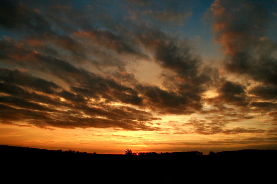 sunset, sky, cloud, in the evening, shadow, cloud - sky, beauty in nature HD wallpaper