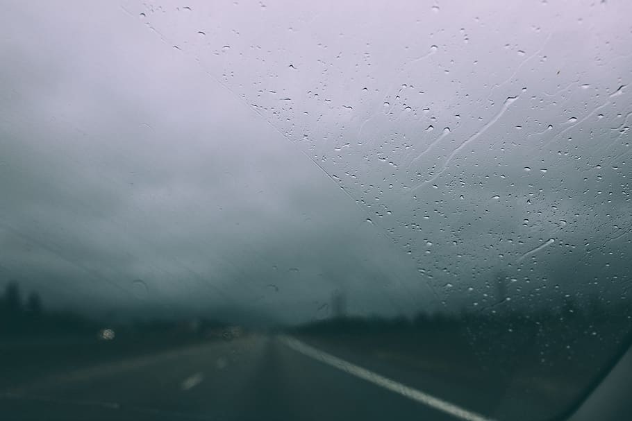 water dew on vehicle windscreen, windshield, car, driving, highway HD wallpaper
