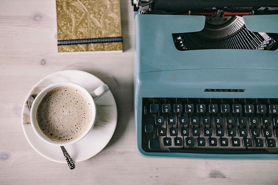 Working with old typewriter in the rainy day, vintage, workspace HD wallpaper