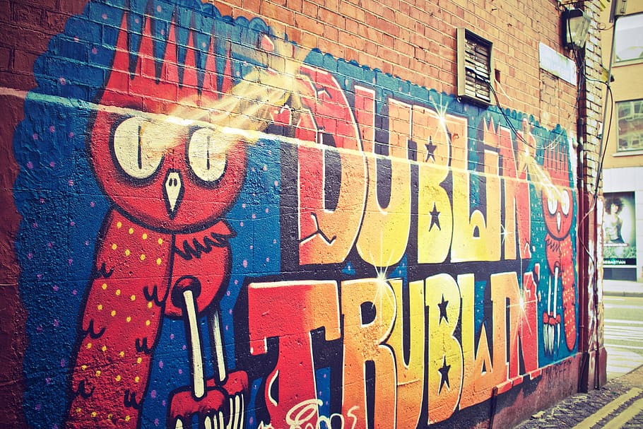 art, graffiti, wall, dublin, multi colored, art and craft, creativity HD wallpaper