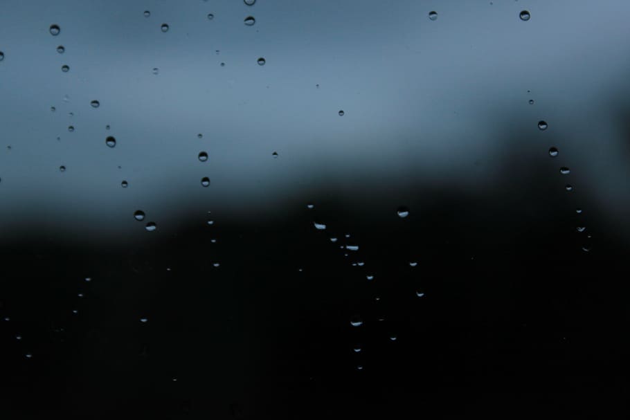 clear glass panel, dark, water, drops, rain, no people, nature, HD wallpaper