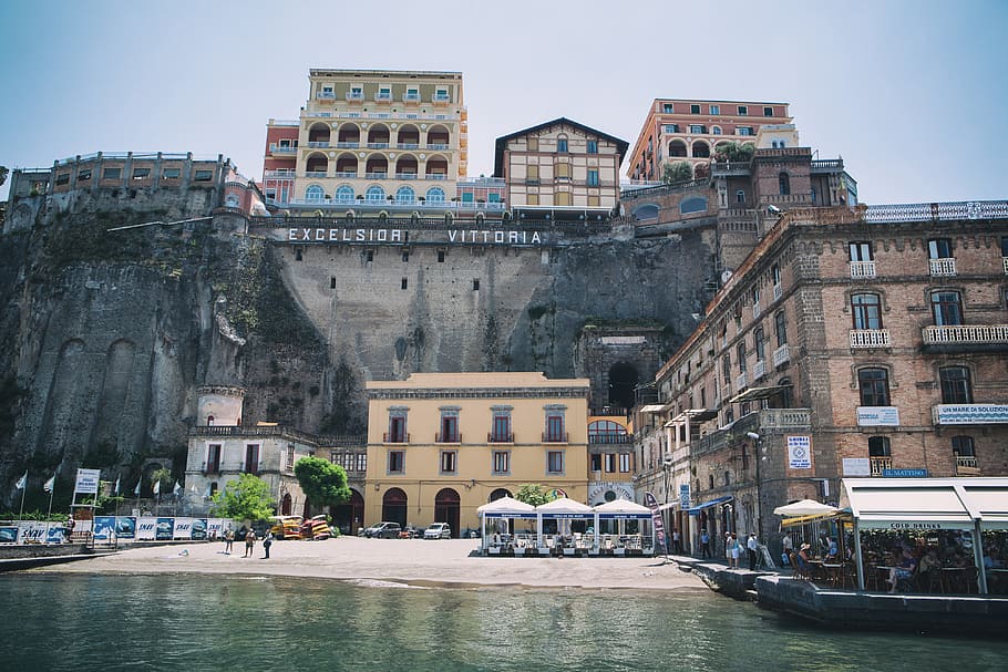Coastal shot of Sorrento in Italy. Image captured with a Canon 5D DSLR, HD wallpaper