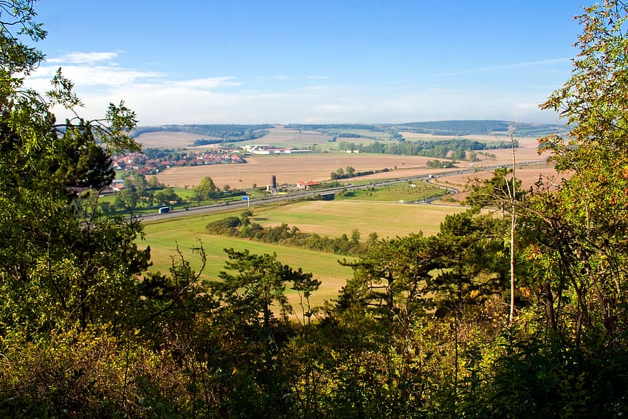 panorama, landscape, distant view, thuringia germany, thuringian forest HD wallpaper