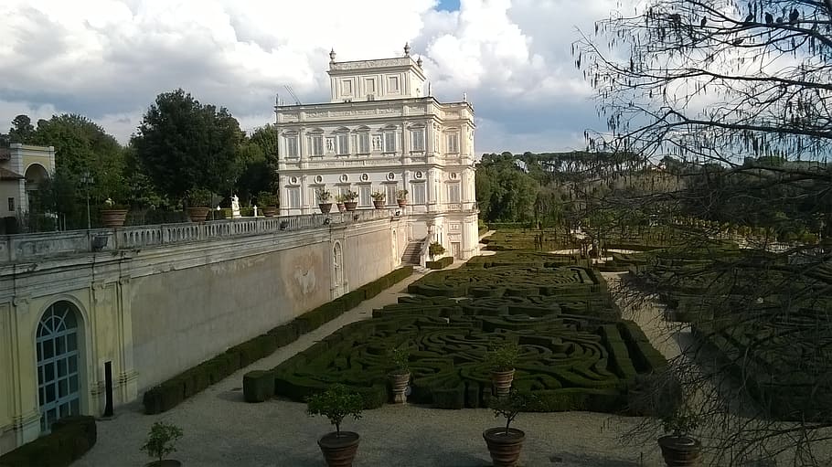villa, park, rome, architecture, famous Place, history, built structure HD wallpaper