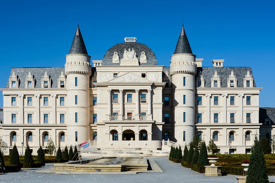 castle, sky, building, architecture, building Exterior, famous Place HD wallpaper