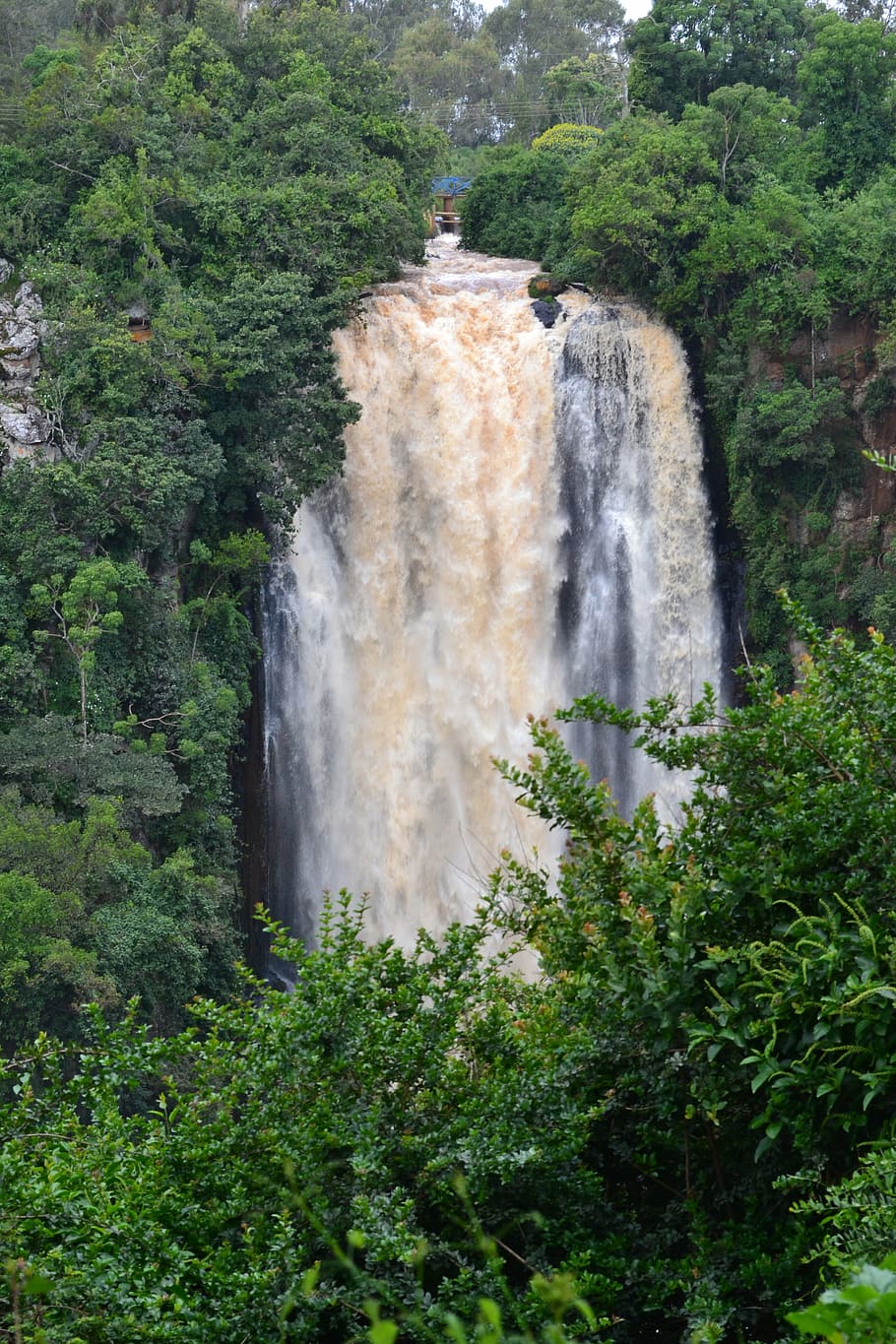 kenya, africa, waterfall, nature, park, wildlife, travel, tourism