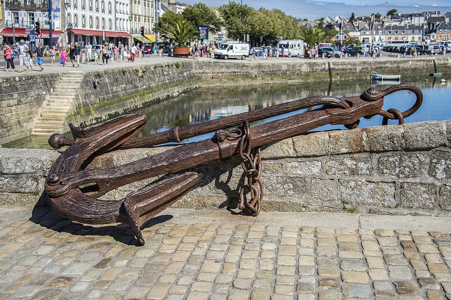 Background, Anchor, Object, Old, Sea, object old, seascape HD wallpaper