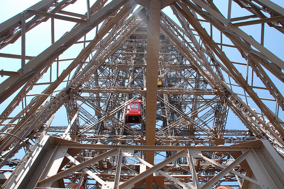 eiffel tower, paris, heritage, architecture, elevator, built structure HD wallpaper