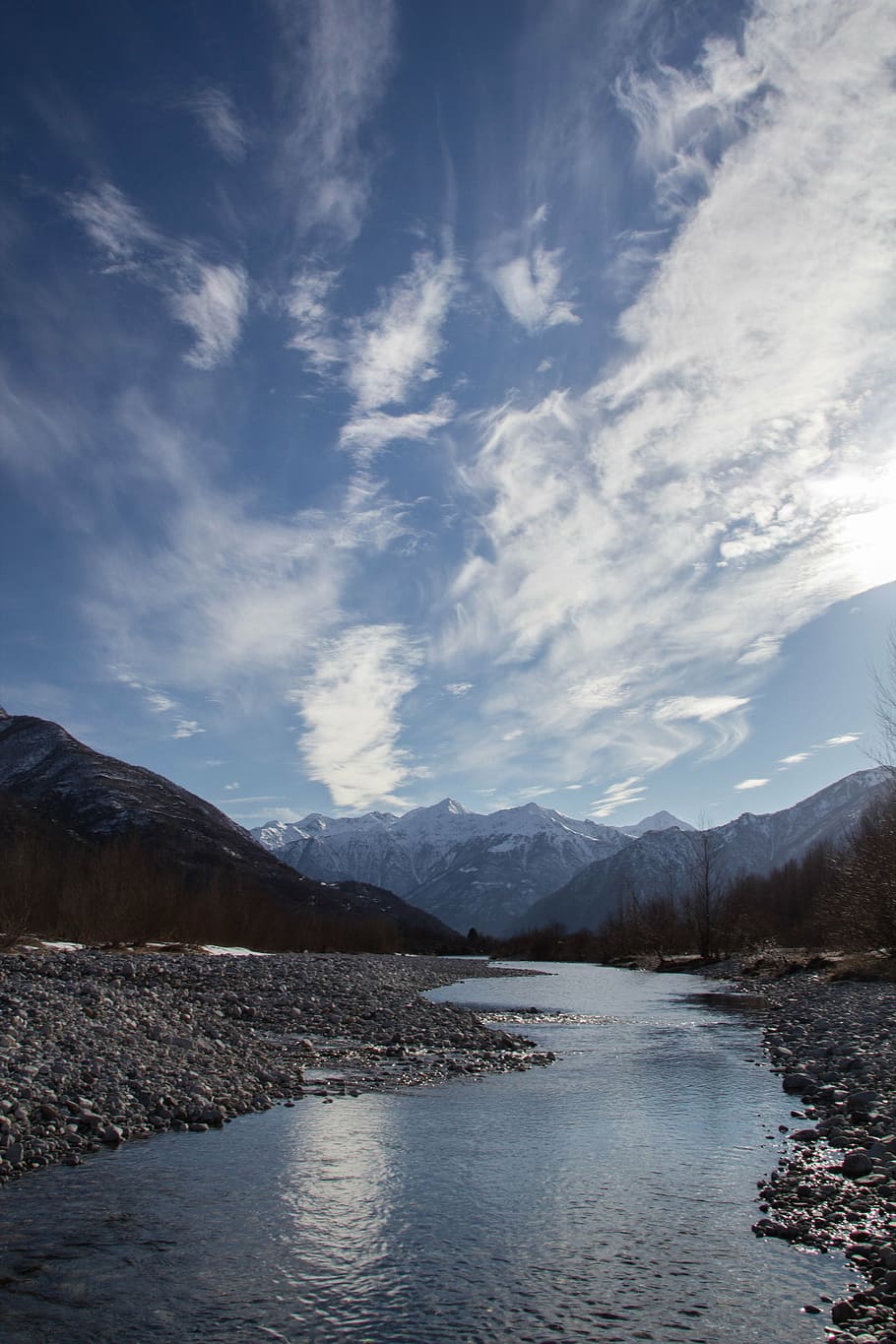 river, sky, clouds, water, italy, landscape, riva, cloud - sky HD wallpaper