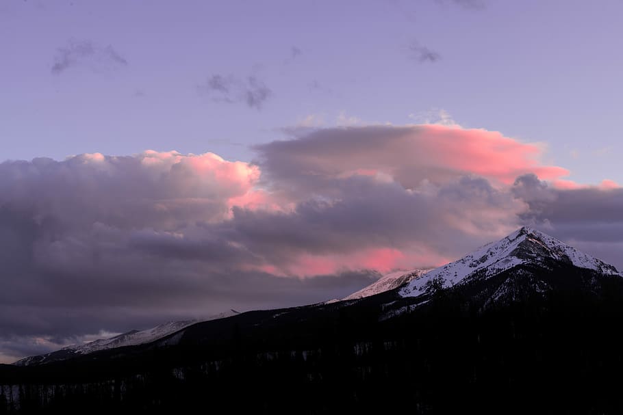 landscape photography of mountain, snow covered mountain under white cloudy sky at daytime HD wallpaper