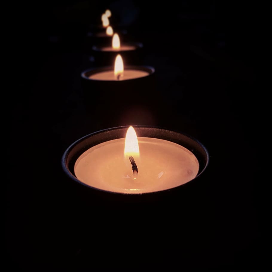 light, darkness, burns, candles, illuminated, flame, fire, burning HD wallpaper