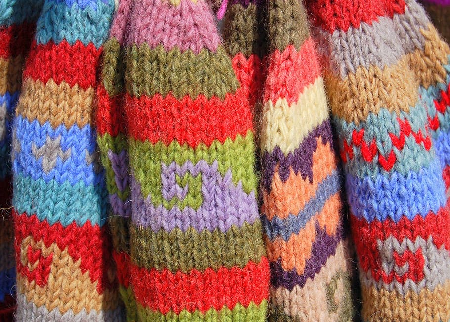hat, wool, warm, colourful, multi-colour, knitted, sweater, HD wallpaper