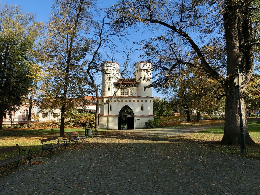 goal, nature, castle, input, landscape, park, vlašim, czech republic HD wallpaper