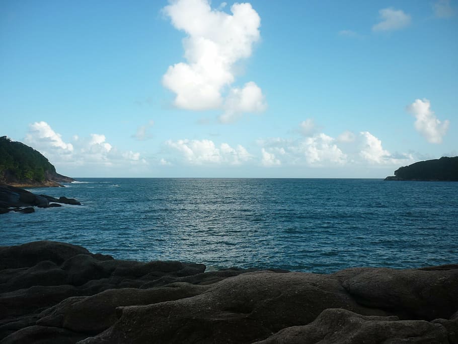sky, mar, rocks, clouds, beira mar, water, sea, scenics - nature HD wallpaper