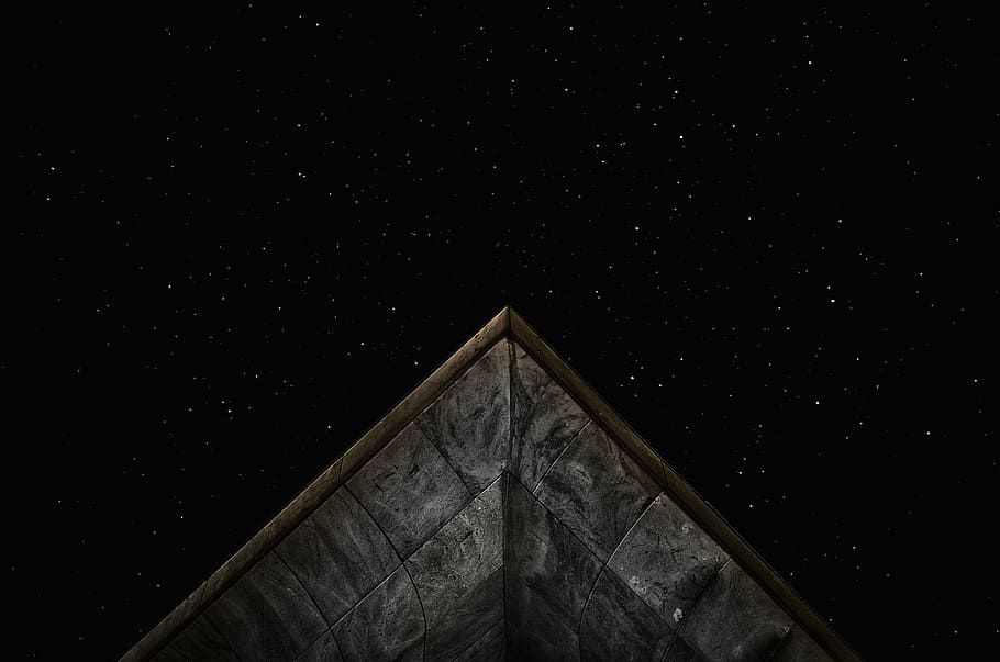 untitled, dark, night, space, galaxy, stars, sky, ceiling, building HD wallpaper