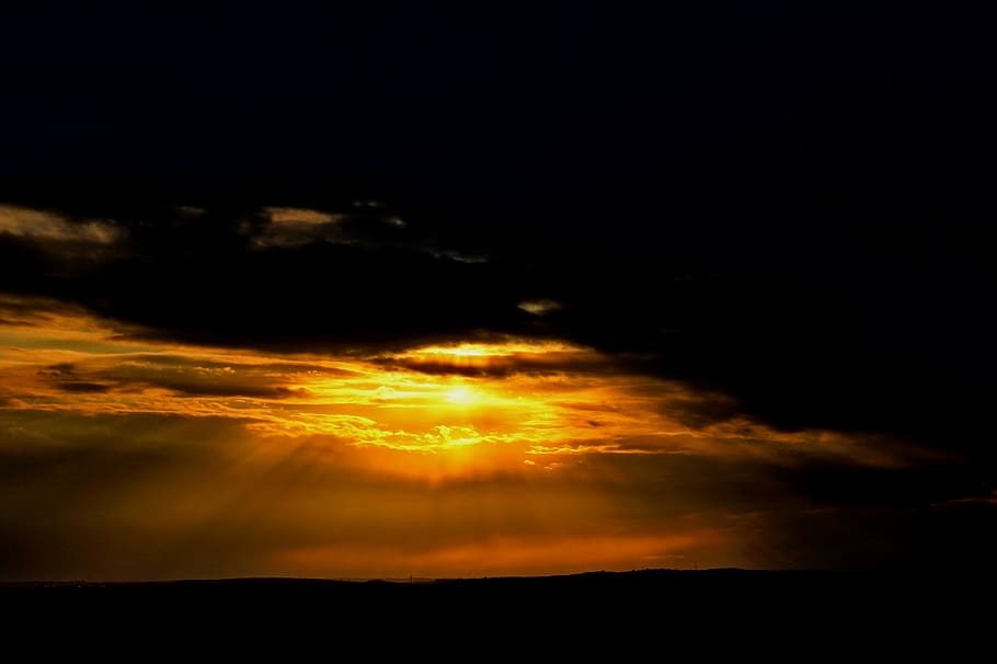 Sky, Sunset, Nature, cloud - sky, scenics, night, scenics - nature HD wallpaper