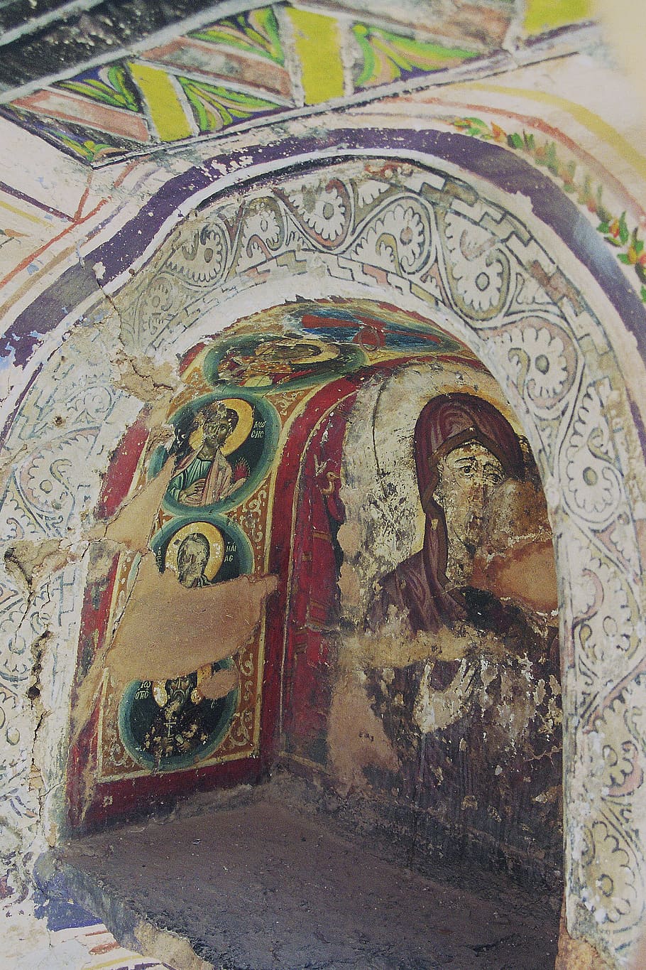 st catherine's monastery, sinai, fresco, mural, painting technique