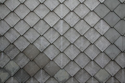 shingle, slate, tile, diamonds, grey, pattern, wall, background HD wallpaper