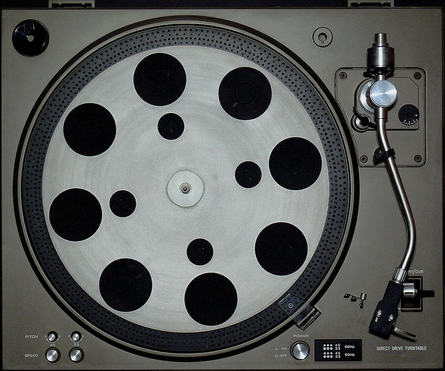 turntable, record, system, tones, tonkunst, metal, machinery HD wallpaper