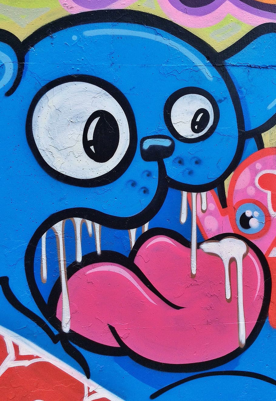 multicolored monster illustration, graffiti, cartoon, funny HD wallpaper