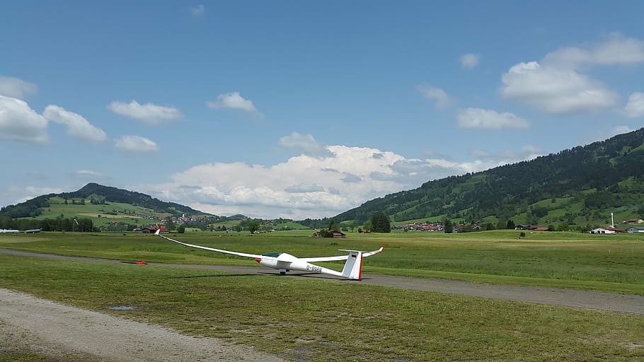 gliding, glider, glider pilot, aircraft, start, airport, winch towing HD wallpaper
