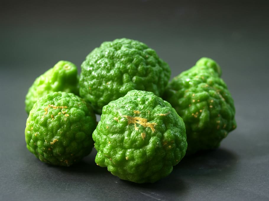 bergamot, fruit, leaf, isolated, thailand, rough, lemon, natural HD wallpaper