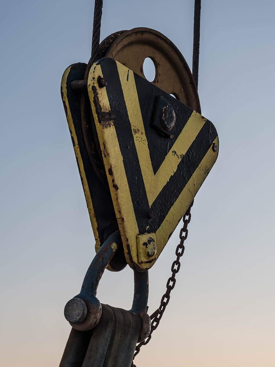 tools, crane, port, danger, heavy, strong, work, sky, low angle view HD wallpaper