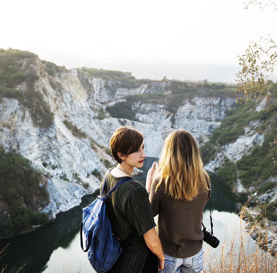 mountain, dom, tranquil scene, girlfriends, travel, recreation HD wallpaper