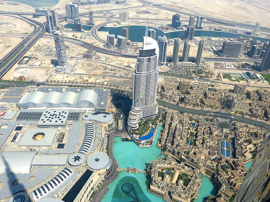 uae, dubai, burj khalifa, skyscraper, building exterior, city HD wallpaper