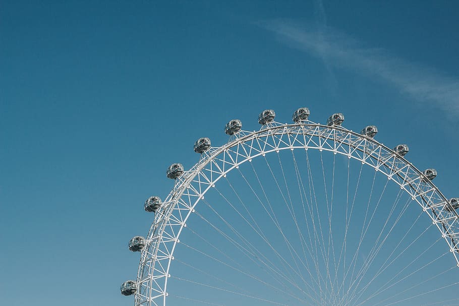 gray ferris wheel during day time, white ferris wheels, ferrys HD wallpaper