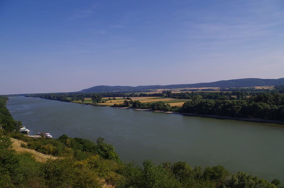 devín, bratislava, slovakia, danube, views, water, river, nature HD wallpaper