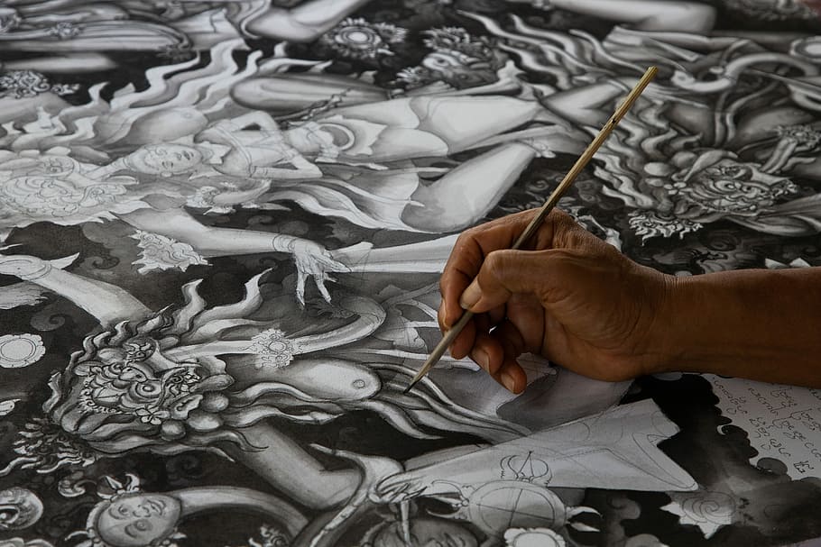 human, nature, draw, paint, meditate, human hand, art and craft HD wallpaper