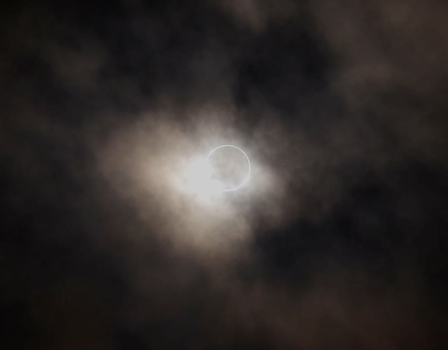 annular eclipse, cloudy sky, astronomy, otsu, yokosuka, kanagawa japan HD wallpaper