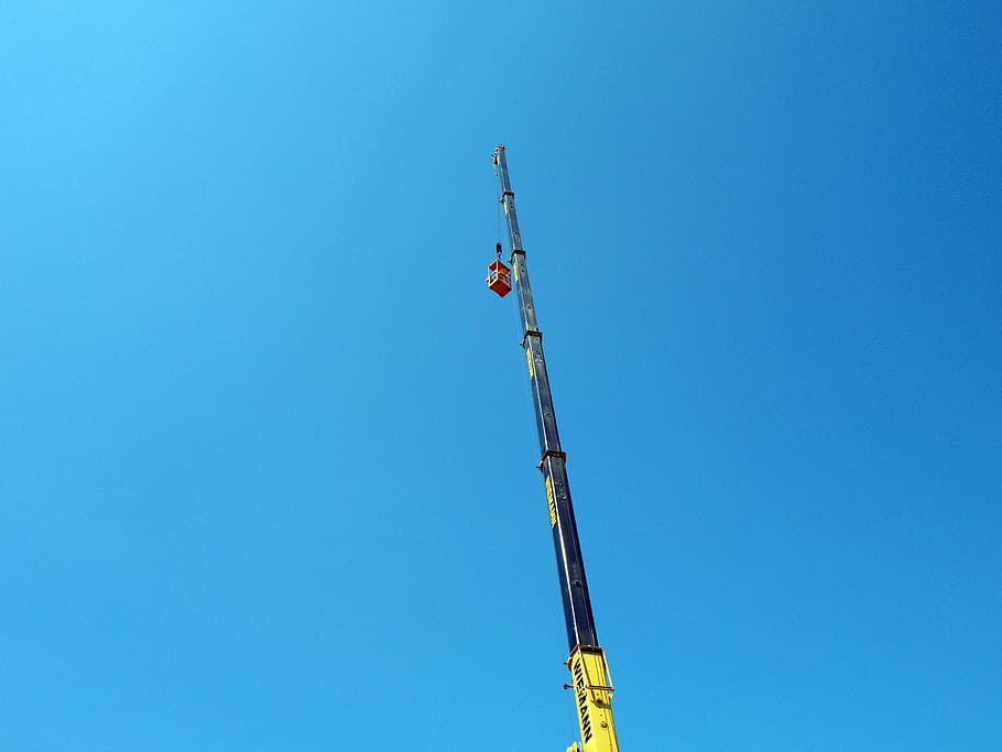 crane, view, height, outlook, high, vision, sky, gondola, cabin HD wallpaper