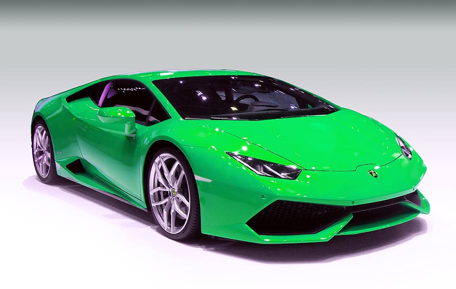 green Lamborghini Huracan coupe, sports car, racing car, auto, HD wallpaper