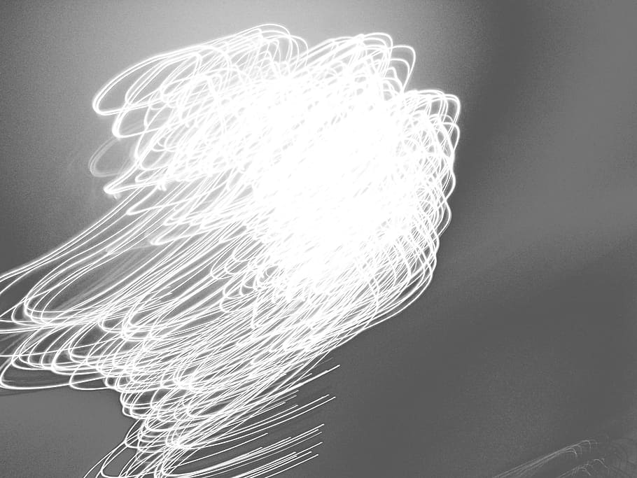 light, movement, black and white, pattern, indoors, illuminated HD wallpaper