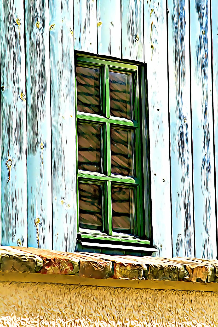 digital, graphics, window, house, házfal, architecture, built structure HD wallpaper