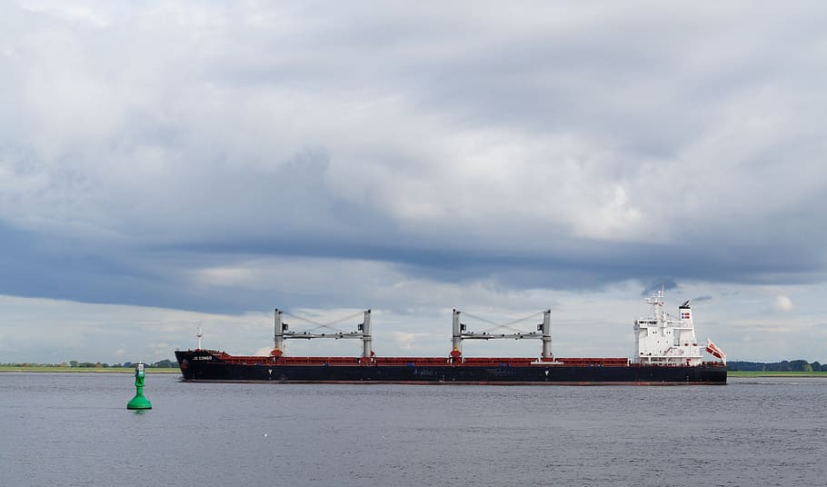 Ship, Container, Freighter, River, Boot, cargo, transportation HD wallpaper