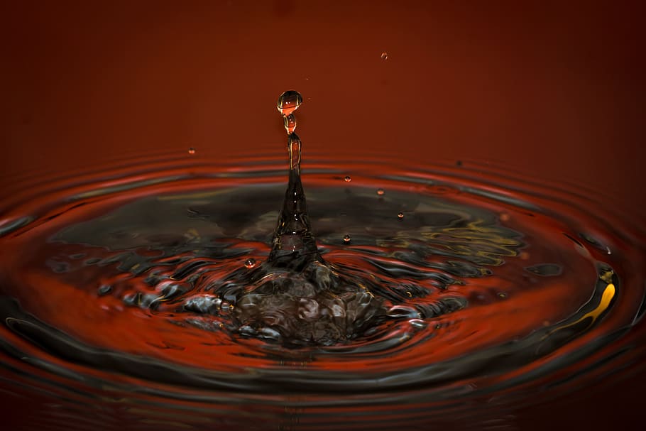 water, drip, close, liquid, drop of water, hochspringender high drop HD wallpaper