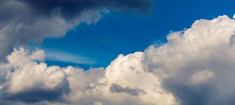 Clouds, Sky, Blue, Yellow, Storm, the sky, cloud - sky, no people HD wallpaper