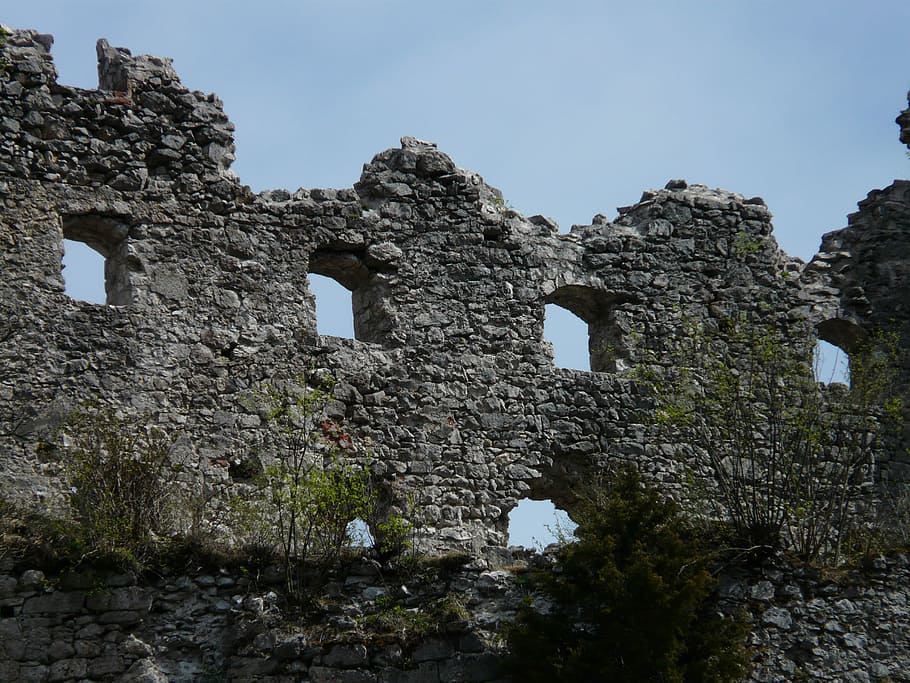 Ruin, Castle, Window, Stones, Lapsed, ehrenberg, building, knight's castle, HD wallpaper