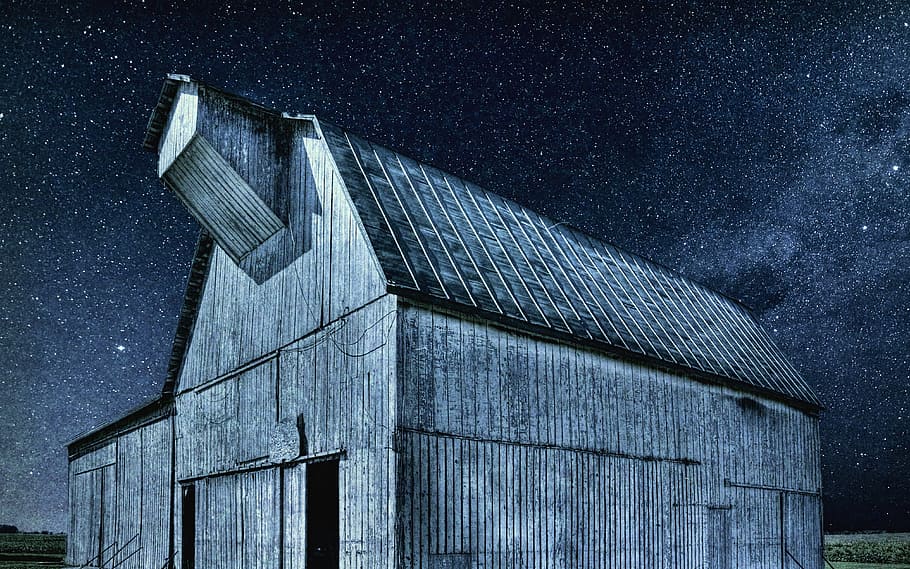 barn, rustic, barns, night, ohio, digital art, rural, scenic HD wallpaper