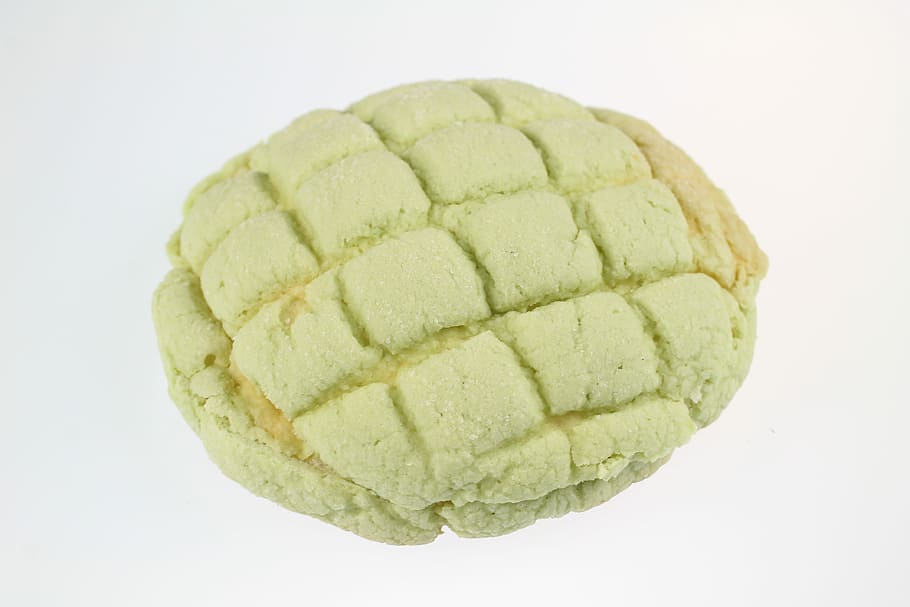Melon Bread, white background, studio shot, healthy lifestyle HD wallpaper