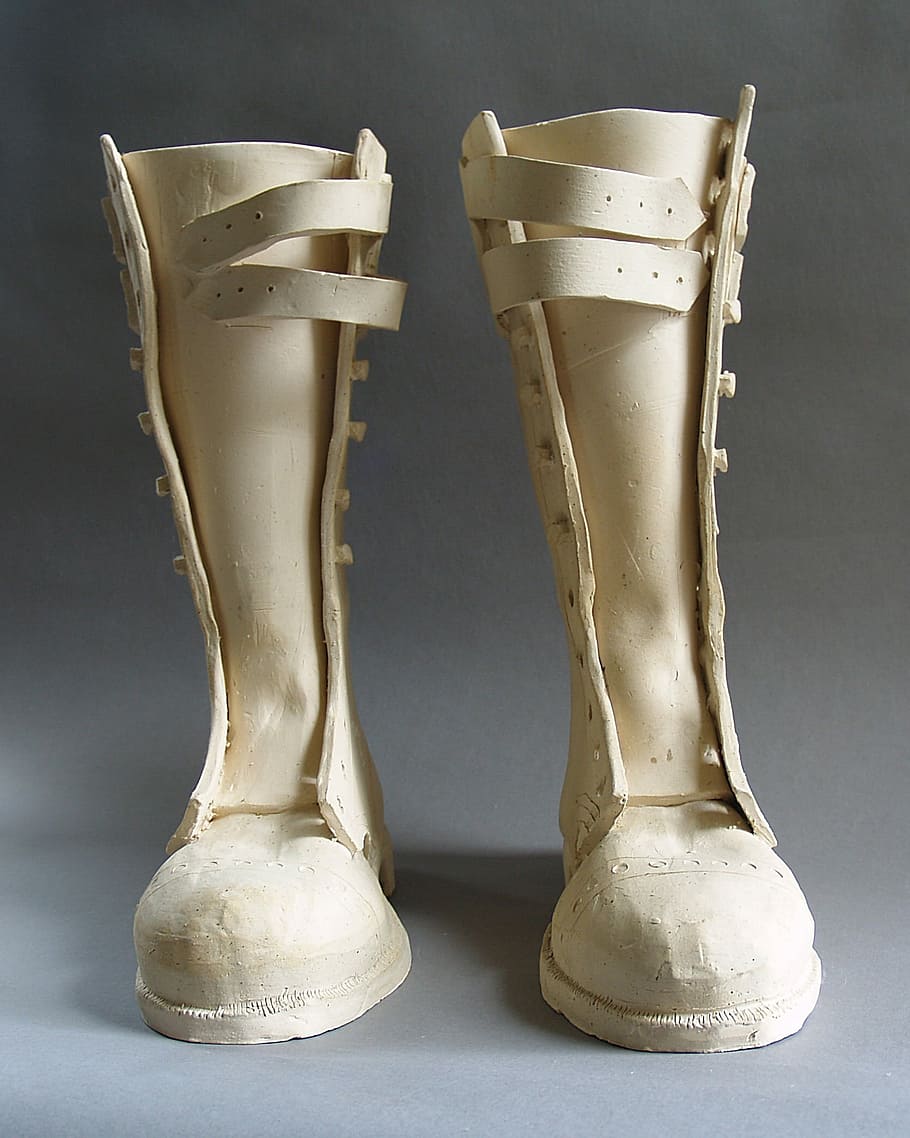 Boots, Ceramic, Sculpture, no people, indoors, close-up, day HD wallpaper