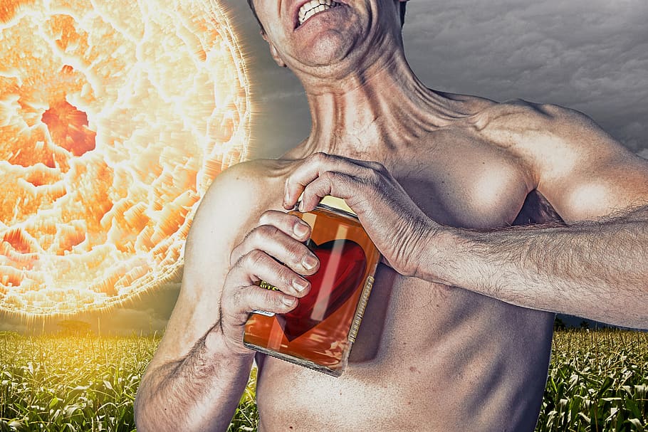 heart, jar, open, muscles, love, fireball, fear, end time, conscience HD wallpaper