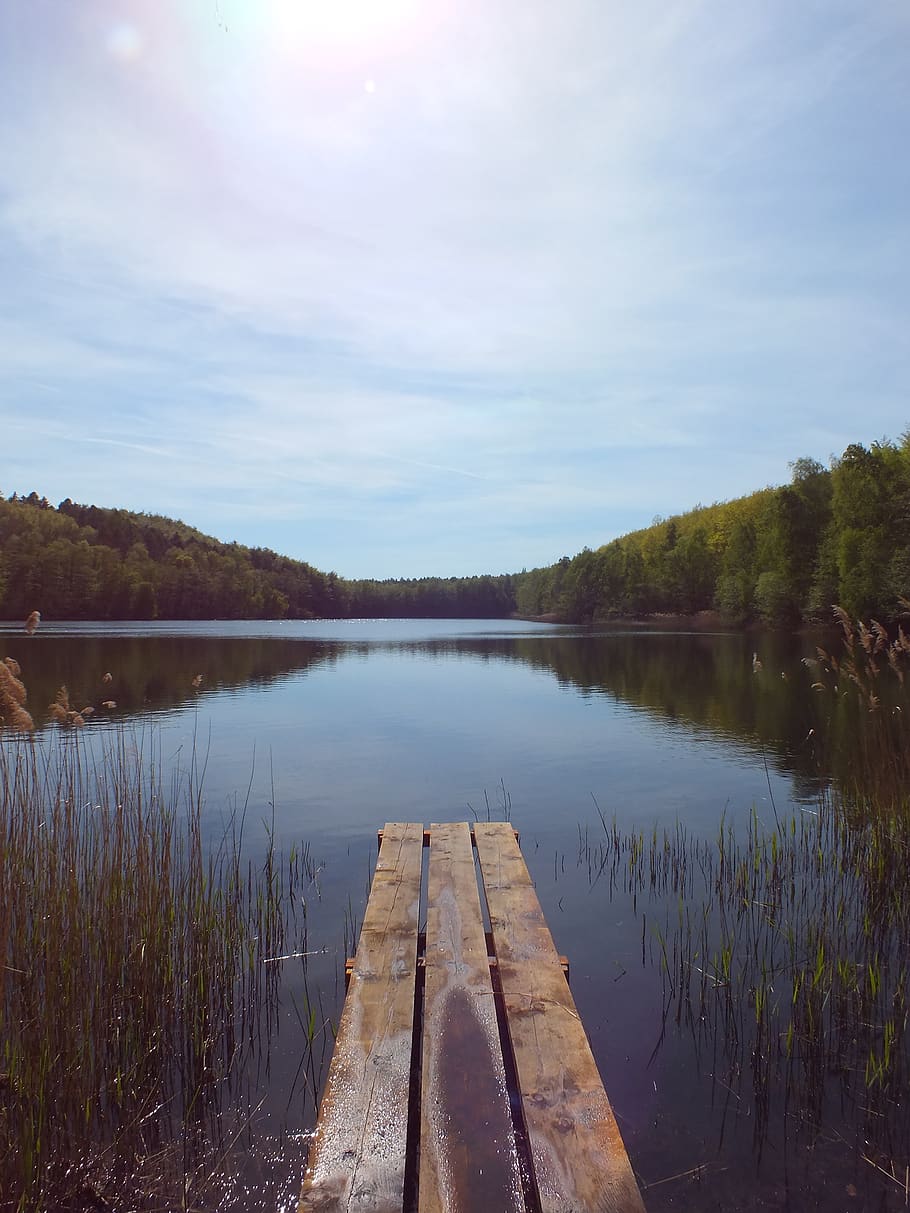lake, web, nature, lockscreen wallpaper, water, sky, tranquility HD wallpaper