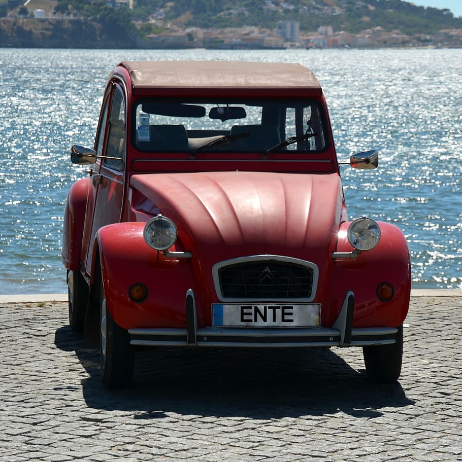 oldtimer, duck, auto, drive, classic, vehicle, citröen, retro HD wallpaper