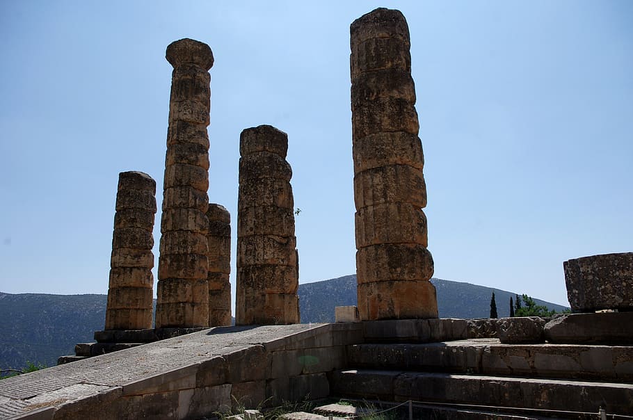 delphi, greece, excavations, history, ancient, the past, architecture HD wallpaper